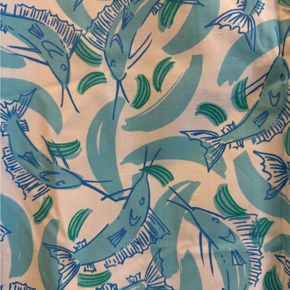 Lilly Pulitzer Blue Marlin Print Pant - Picture 2 of 6